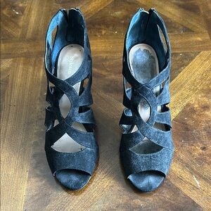 Style & Co Black Heeled Sandals with Strappy Design